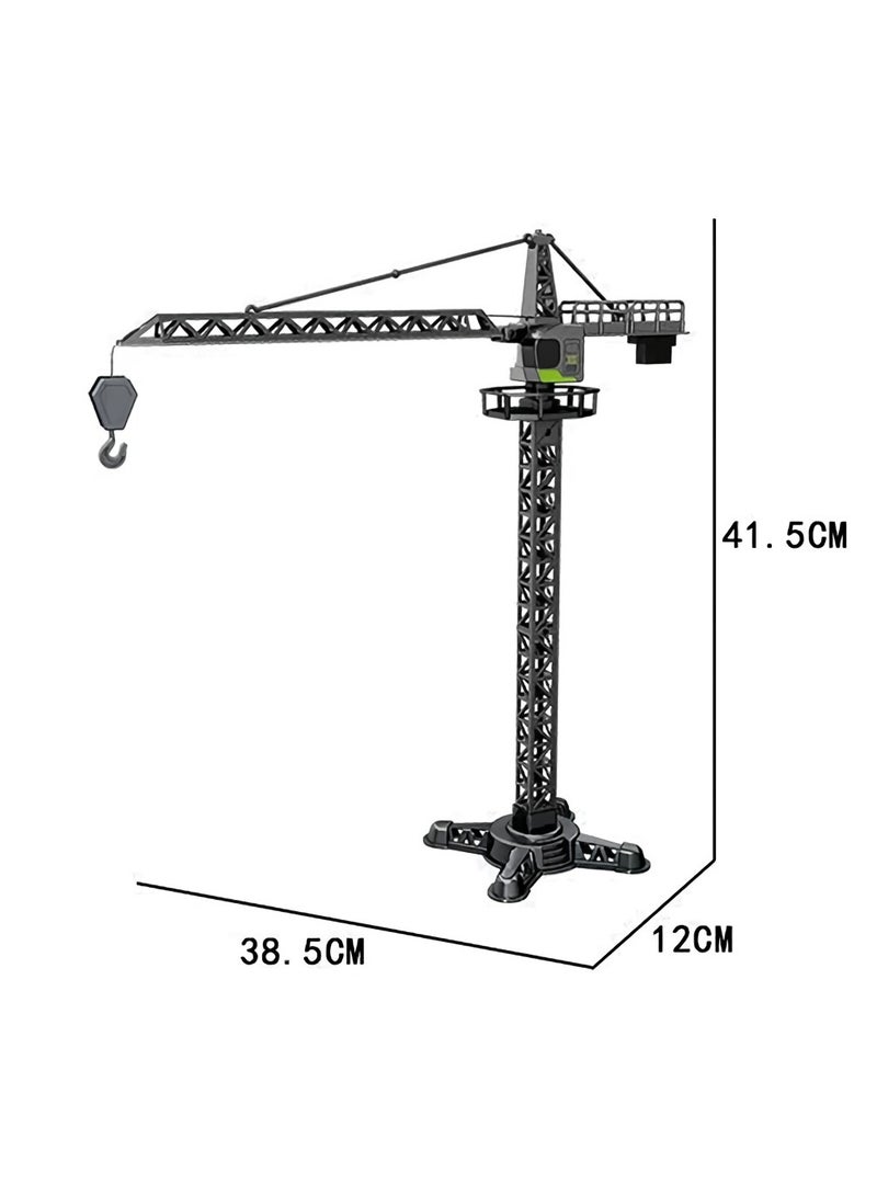 AROAQ Construction Vehicle Toy, Heavy Duty Crane Tower For Pretend Play, Realistic Engineering Diecast Vehicle Toy, Durable Safe Construction Model Vehicle For Children, (1pc, Crane Tower) - Image 4