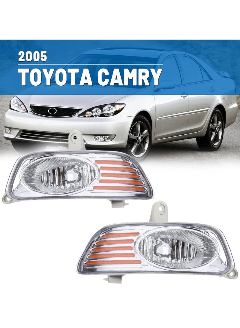 Toyota Camry 2005 Fog Lamp Set – Halogen Bulbs, Clear Glass Lens, Waterproof, Dustproof, Easy to Install - Image 1