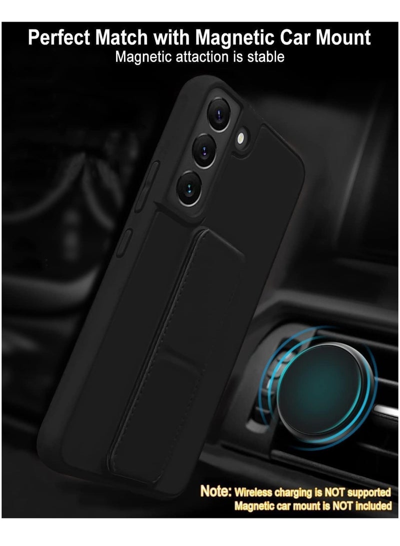 غطاء حماية لهاتف Samsung Galaxy S24 Plus مصنوع من السيليكون الفاخر مع حزام يد عمودي وأفقي مع حامل مغناطيسي للسيارة لهاتف Samsung Galaxy S24 Plus - Image 4