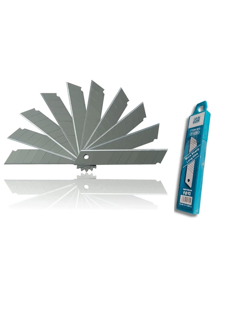JSA Utility Knife Blades are crafted with premium quality to deliver precise cutting and effortless use in various tasks. With sharpness and durability, they are perfect for professional or home applications including workshops, crafts, office work, and maintenance. - Image 1