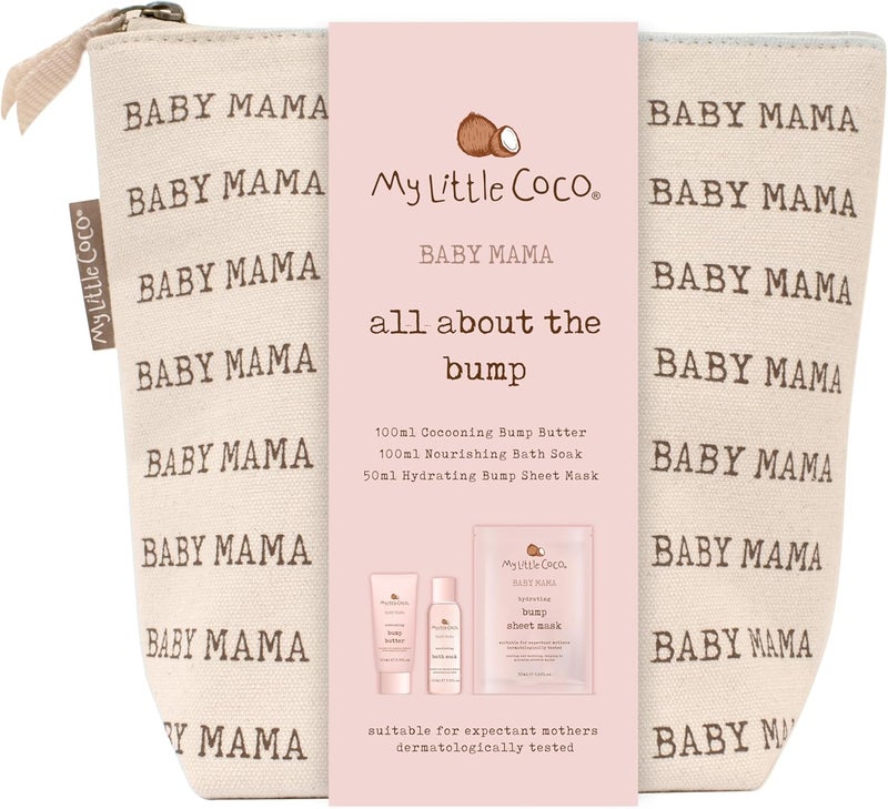 My Little Coco Baby Mama All About The Bump Gift Set – Bump Butter, Hydrating Sheet Mask & Nourishing Bath Soak Trio for Mamas-to-Be - Image 1