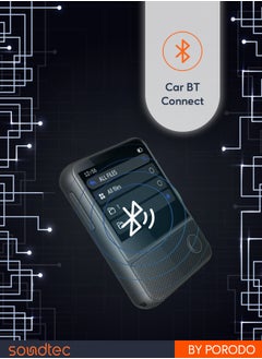 بورودو مكبر صوت Tunepod مع مشغل MP3 وراديو FM وشاشة تعمل باللمس / تسجيل صوتي / يدعم الموسيقى والكتب الإلكترونية والصور ومقاطع الفيديو / مشغل موسيقى عالي الدقة - أسود  - Image 3
