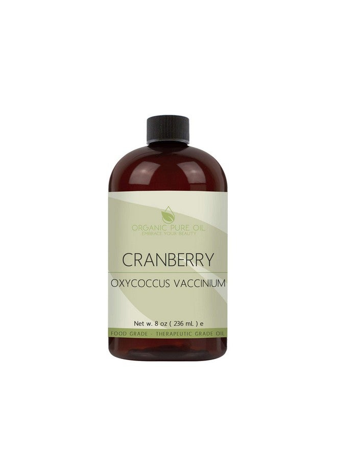 OPO Organic Pure Oil Cranberry Seed Oil (8 Fl Oz) 100% Pure & Unrefined Cold Pressed Raw Nongmo For Skin Hair Moisturizing & Hydrating