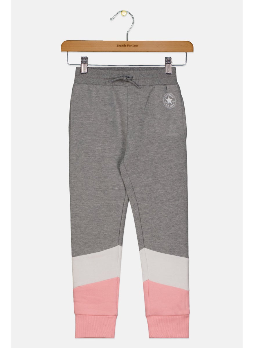 CONVERSE Kids Girl Sportswear Fit Training Sweatpant, Grey Combo  - Image 1