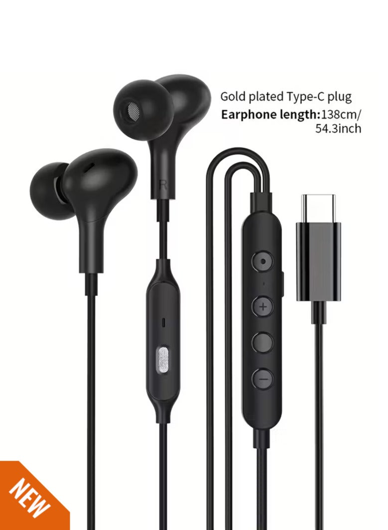 APETOO Metal Heavy Bass K-song Gaming Wire-controlled Headphones Phone K-song Gaming Earphone Live Voice Changing Singing Recording - Image 1