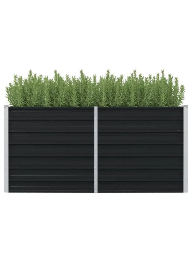 vidaxl vidaXL Raised Garden Bed Anthracite 160x80x77 cm Galvanised Steel - Image 1