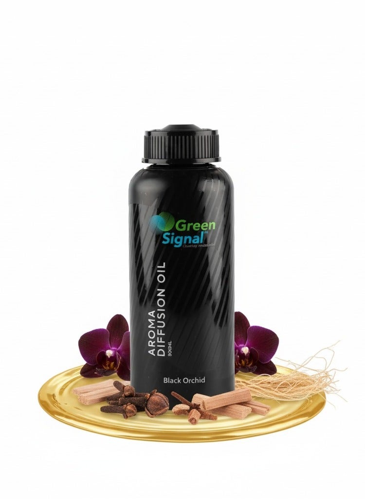 جرين سيجنال زيت عطر الاوركيد السوداء مركز 500 مل – زيت فاخر لأجهزة الدفيوزر والتعطير – رائحة فخمة تدوم طويلاً للمنزل والمكتب - Image 1