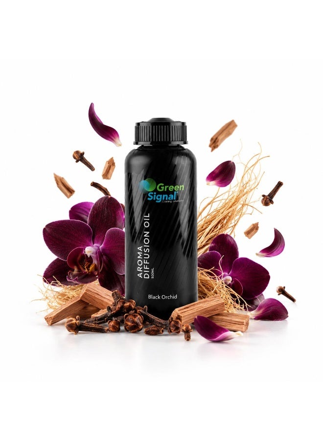 Green Signal Black Orchid Fragrance Oil 500ml – Luxurious Long-Lasting Scent for Diffusers & Humidifiers – Home & Office Use - Image 1