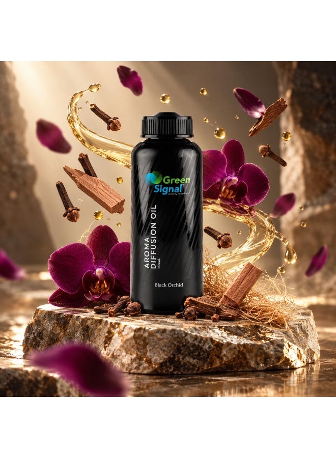 Green Signal Black Orchid Fragrance Oil 500ml – Luxurious Long-Lasting Scent for Diffusers & Humidifiers – Home & Office Use - Image 3