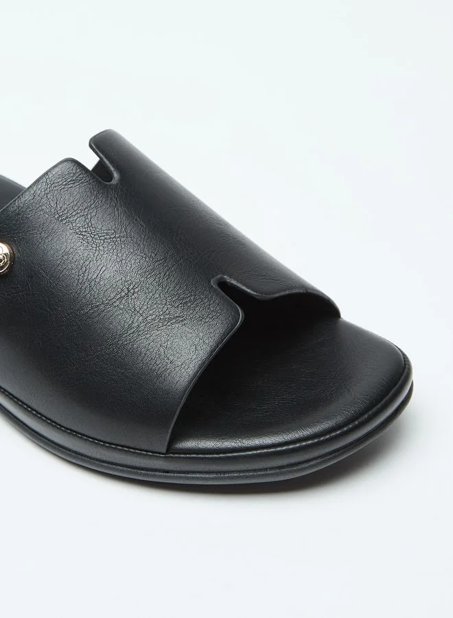 Flora Bella By Shoexpress Solid Slip-On Open Toe Sandals