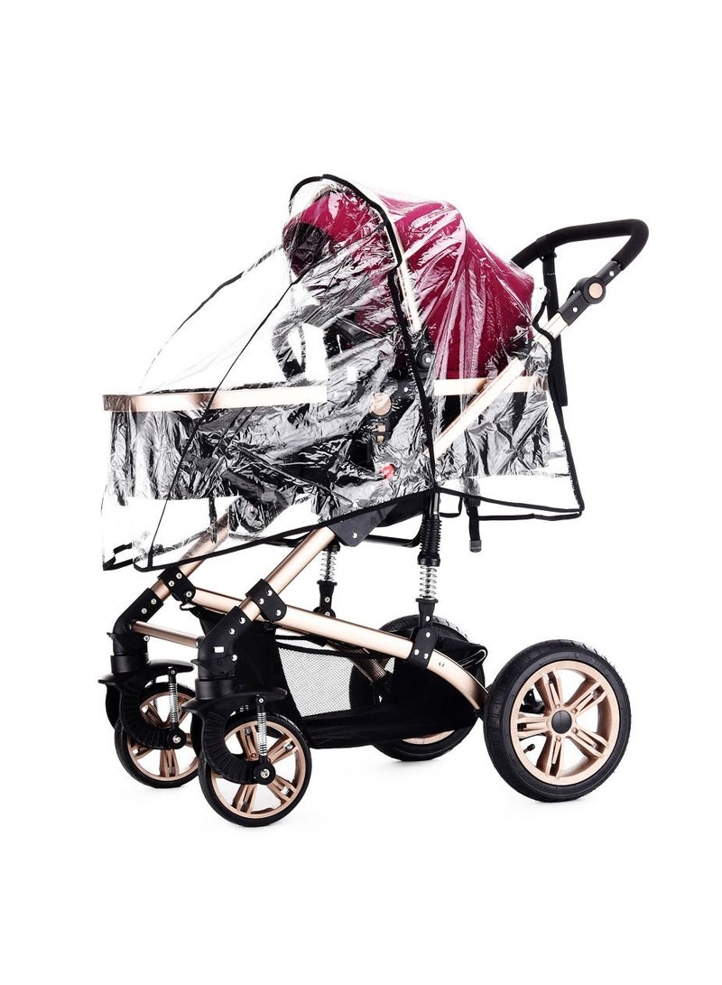 TEKNUM عربة أطفال 3 في 1 من تيكنوم مع حقيبة حفاضات Sunveno Fashion - نبيذي - Image 3