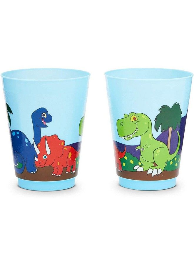 Blue Panda Dinosaur Reusable Plastic Party Cups Pack Of 16 Blue - Image 4