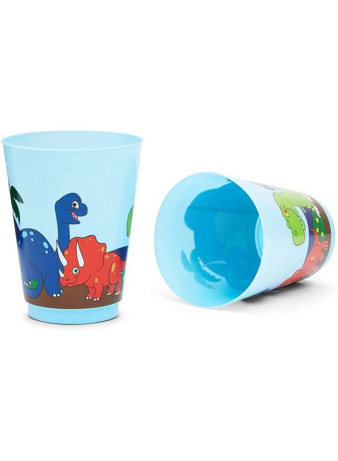 Blue Panda Dinosaur Reusable Plastic Party Cups Pack Of 16 Blue - Image 3