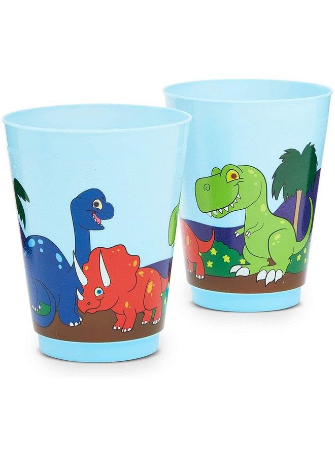 Blue Panda Dinosaur Reusable Plastic Party Cups Pack Of 16 Blue - Image 5