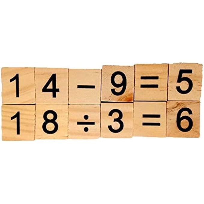 esowemsn 100pcs Wood Scrabble Tiles Numbers and Symbols Wooden Scrabble Pieces for Word Scrabble Game Board of Education Games Crafts,Pendants - Image 5