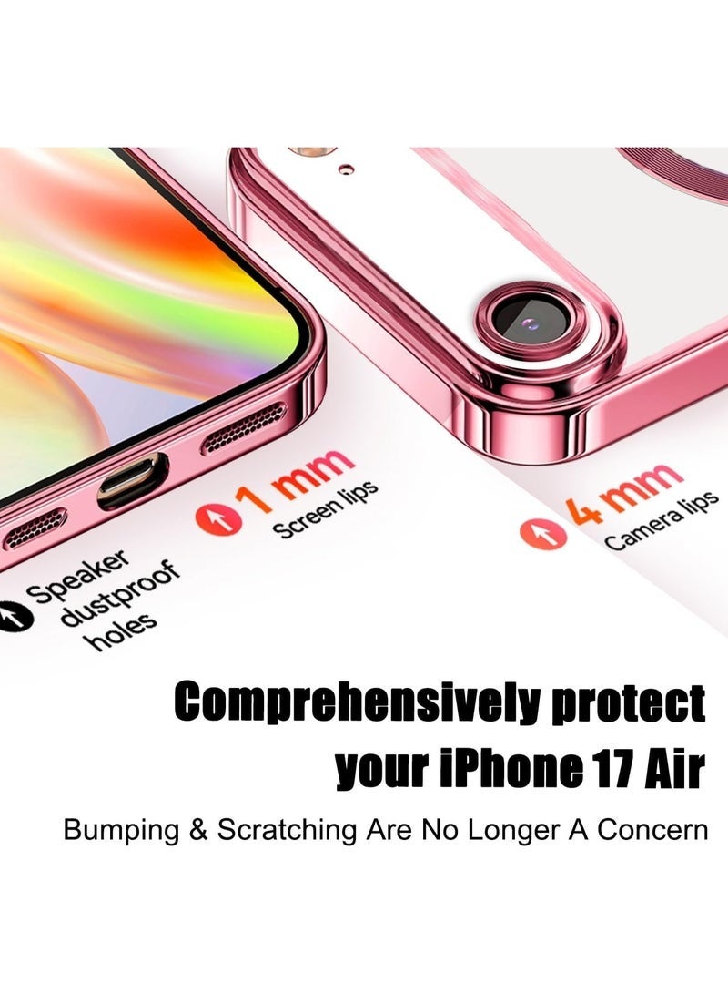 إلترازون iPhone 17 Air Clear Case with Magnetic Magsafe Compatibility & Tempered Glass | Ultra Transparent Shockproof Back Cover | Scratch Resistant, Slim Fit, Full HD Protection for iPhone 17 Air 6.5-Inch - Image 5