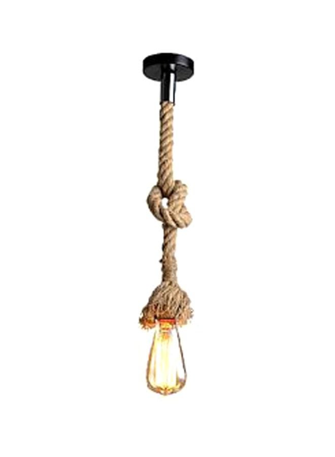 Vintage Rope Hanging Ceiling Light Black/Brown 50cm 
