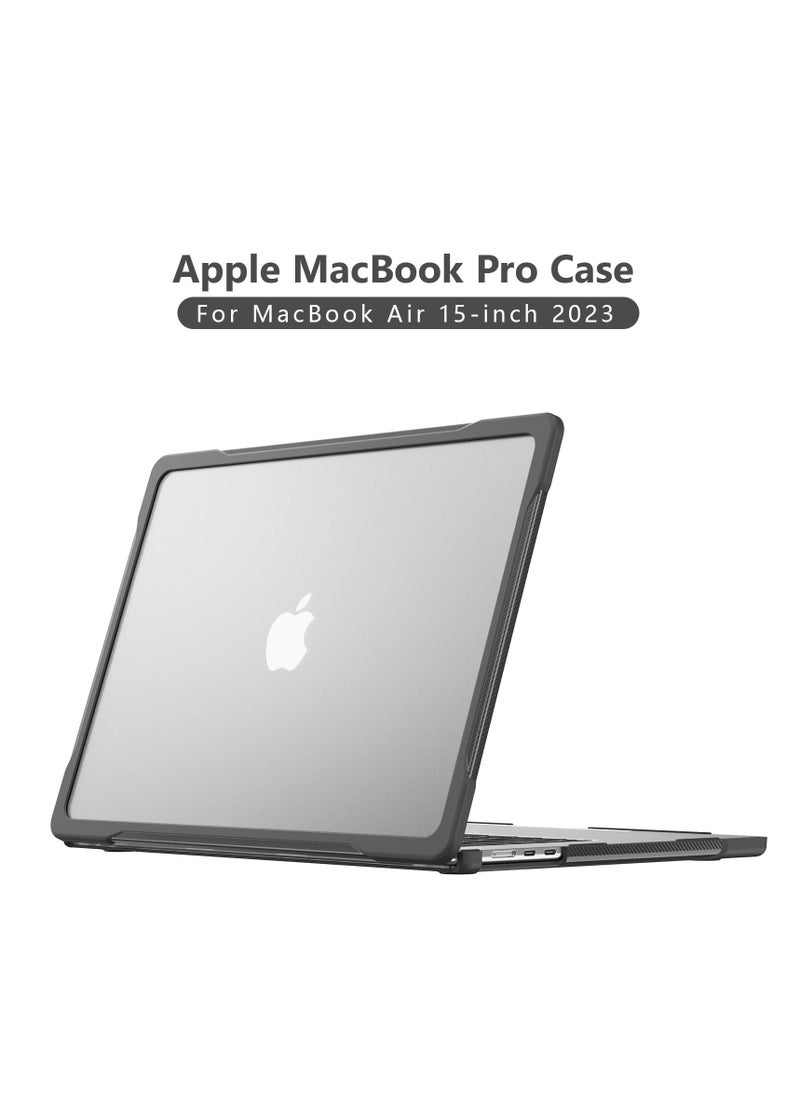 GULFLINK Hard Shell Case Cover with Kickstand Shockproof Function for MacBook Air A2941 2023 15 inch Transparency  - Image 1