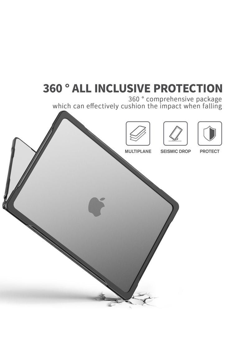 GULFLINK Hard Shell Case Cover with Kickstand Shockproof Function for MacBook Air A2941 2023 15 inch Transparency  - Image 4