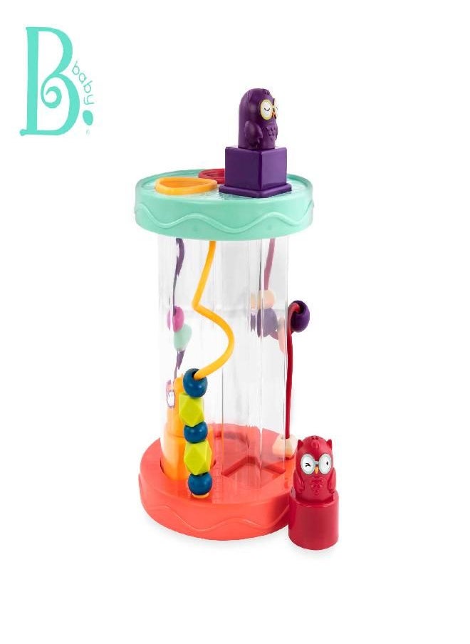 B. - B. Toys - Shape Sorter - Sorting Toy with 3 Owls - Colorful Shapes, Bead Maze & Fun Sounds - Developmental & Educational Game for Babies & Toddlers - Hooty-Hoo - 10 Months + - Image 1