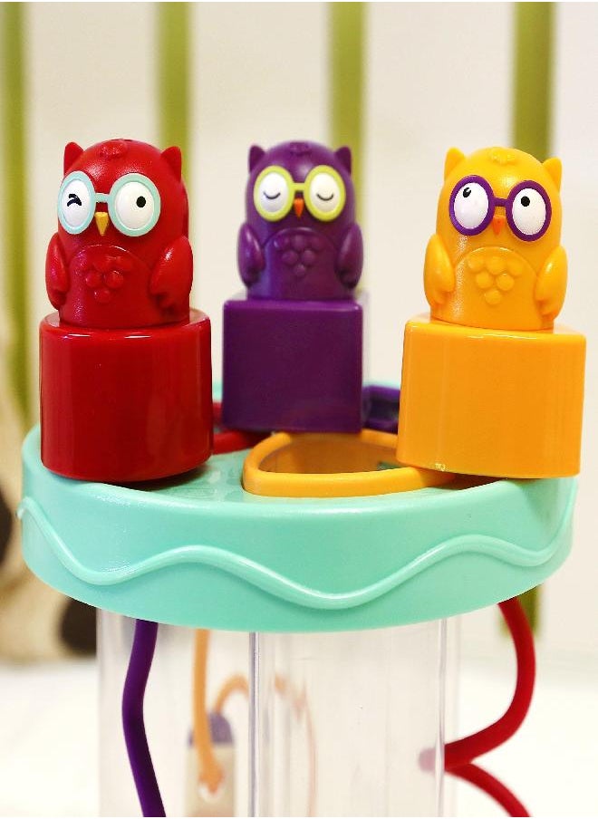 B. - B. Toys - Shape Sorter - Sorting Toy with 3 Owls - Colorful Shapes, Bead Maze & Fun Sounds - Developmental & Educational Game for Babies & Toddlers - Hooty-Hoo - 10 Months + - Image 1