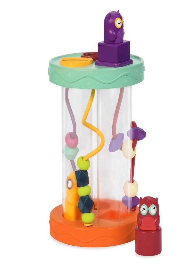 B. - B. Toys - Shape Sorter - Sorting Toy with 3 Owls - Colorful Shapes, Bead Maze & Fun Sounds - Developmental & Educational Game for Babies & Toddlers - Hooty-Hoo - 10 Months + - Image 1