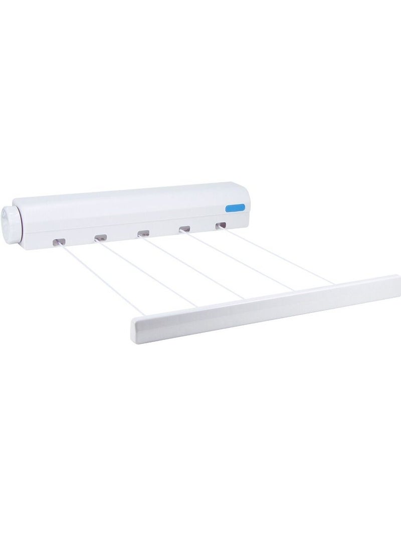 DubaiGallery 5-Line Retractable Wall Mounted Clothes Hanger White - Image 1