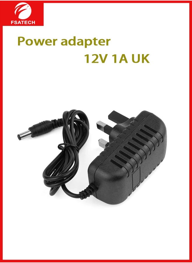 FSATECH - 12V 1A 12W AC to DC Adapter Power Supply Converter AC 100V ~ 240V to DC 12V 1amp Transformer with 5.5x2.1mm DC Output Jack for 5050 3528 LED Strip Module Light, CCTV Camera System，Router - Image 1