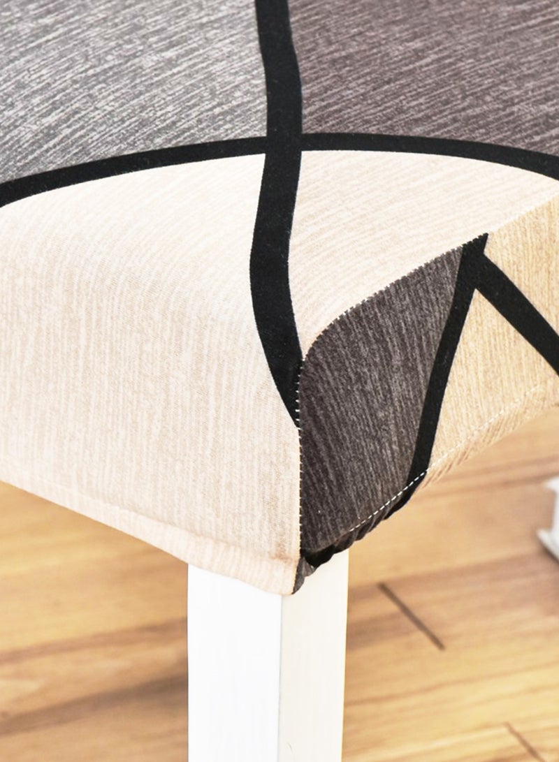 Sharpdo Geometric print Chair Cover High Back Stretchable 1 piece Set Suitable Dust & Stain Proof, For Home Decoration Restaurants Hotels Multi-Scene Use - Image 4