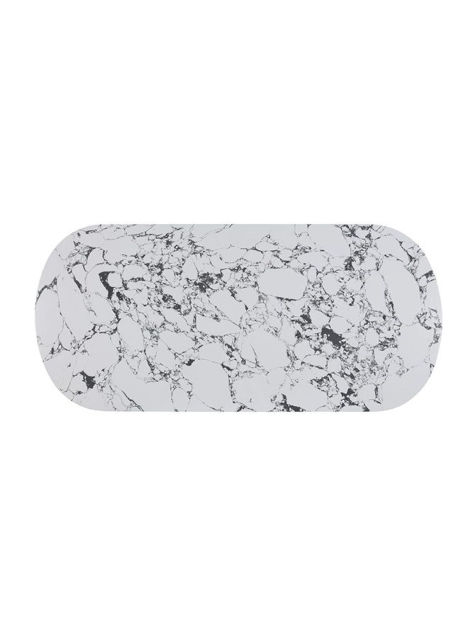 DANUBE HOME Akira 1+8 Stone Top Dining Set | 9-Piece Comfortable Dining Set | Kitchen Dining Table With 8 Dining Chairs | Modern Design Furniture For Dining Room - White/Grey - Image 5