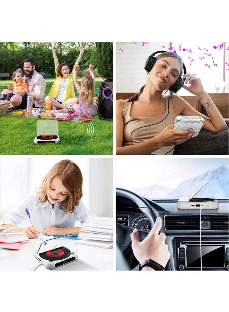 KC-918 Portable CD Player,  Personal CD Players with Bluetooth for Car, Travel or Language learning, Rechargeable Small Music Player  - Image 2