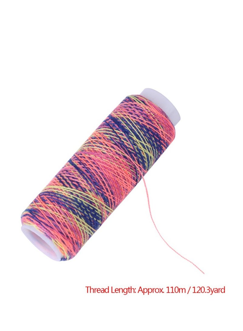 Zikra Multicolor Thread Set, 5Pcs Gradient Polyester Threads Sewing Thread Spools for Embroidery and Sewing Machines 110m/120 Yard - Image 2