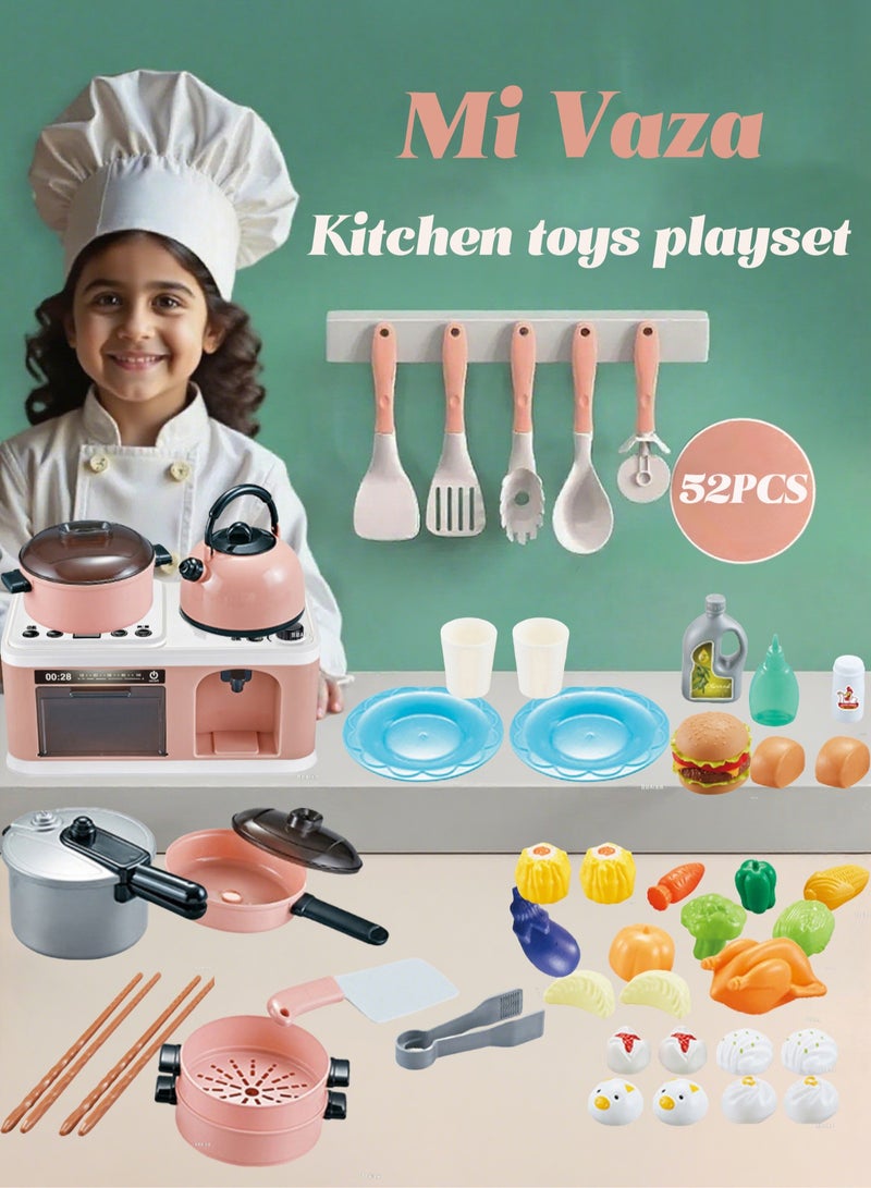 مي فازا مجموعة ألعاب الطبخ للمطبخ - بخاخ مدمج، مؤثرات صوتية، وظائف الإضاءة - لعبة بيت اللعب - أثاث صغير - لعبة أطفال - لعب تظاهري - Image 1