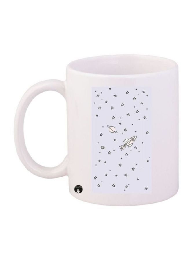 RKN Space Printed Coffee Mug White/Black/Yellow - Image 2