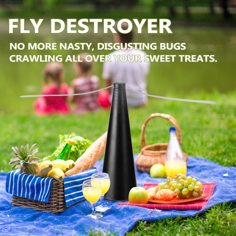 Repellent Table Fan 221x85x48cm Silver Odor-Free Fly Destroyer - Light-Weight Food Protector for Home Kitchen - Image 4