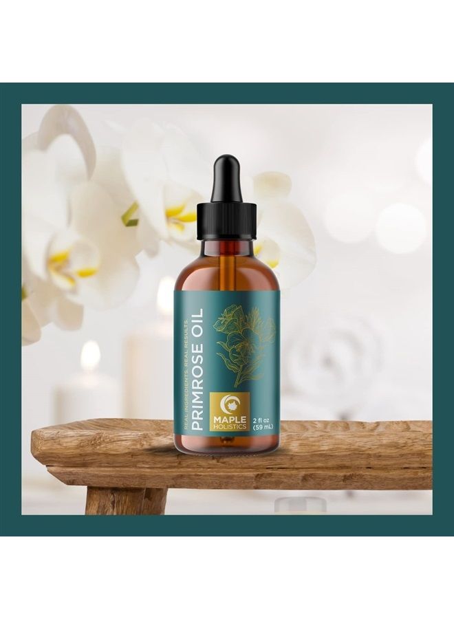 Maple Holistics Pure Evening Primrose Oil for Skin - Cold Pressed Natural Face Moisturizer and Nourishing Hair Oil - Use in DIY Skin Care for Dry Flaky Skin Hydration and as a Carrier Oil for Essential Oils Mixing - Image 4