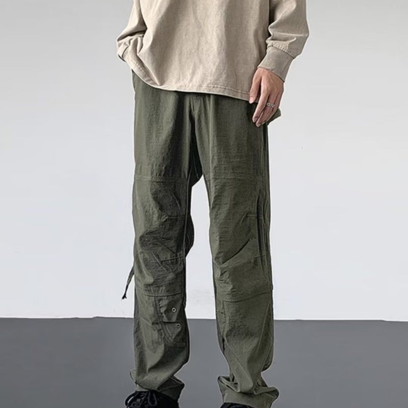 American-style Army Green workwear pants mens autumn waterproof pants side zipper professional hiking pants Army Green - Image 5