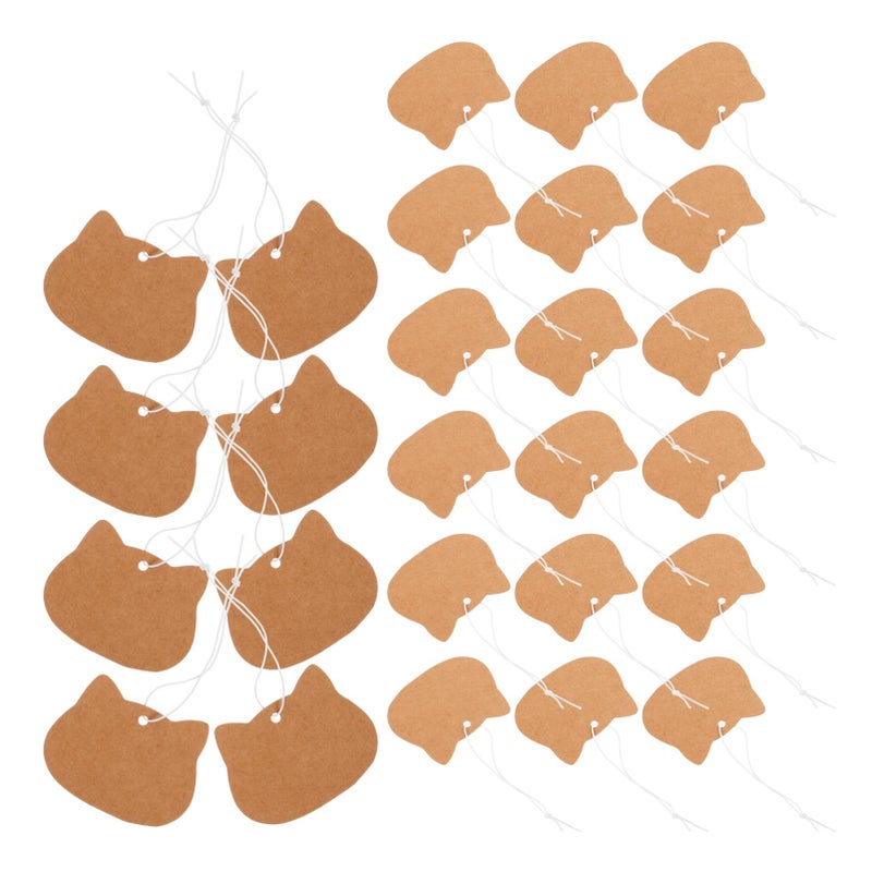 100 Pcs Kraft Paper Price Tags With Elastic String For Luggage And Clothing - Image 2