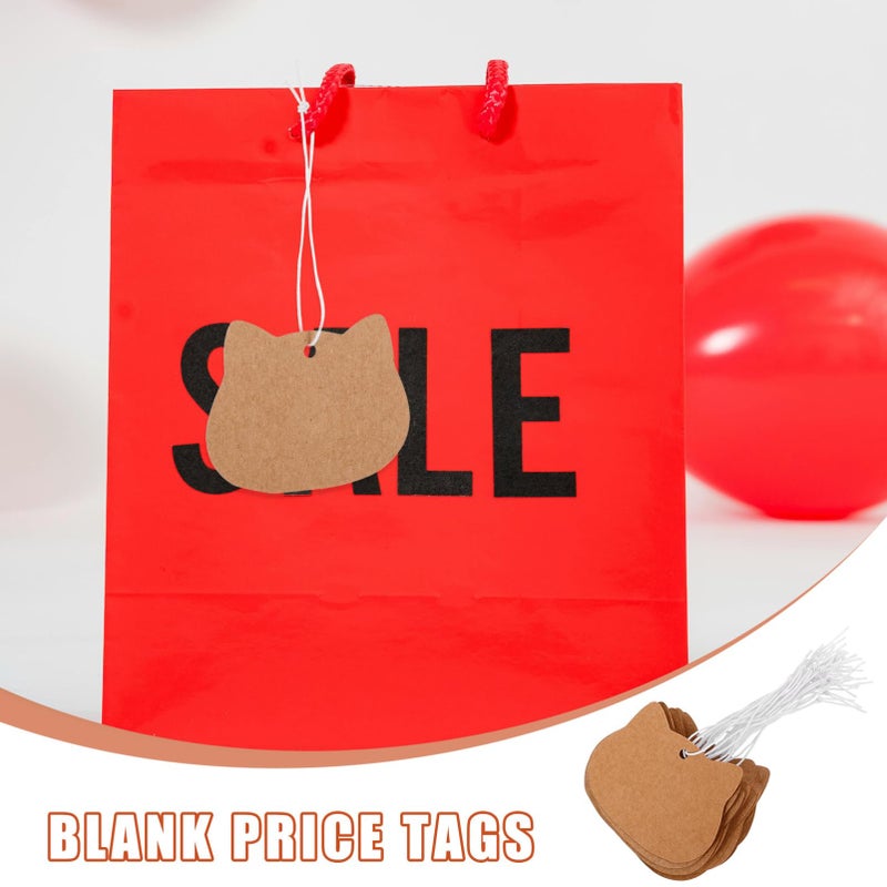 100 Pcs Kraft Paper Price Tags With Elastic String For Luggage And Clothing - Image 5
