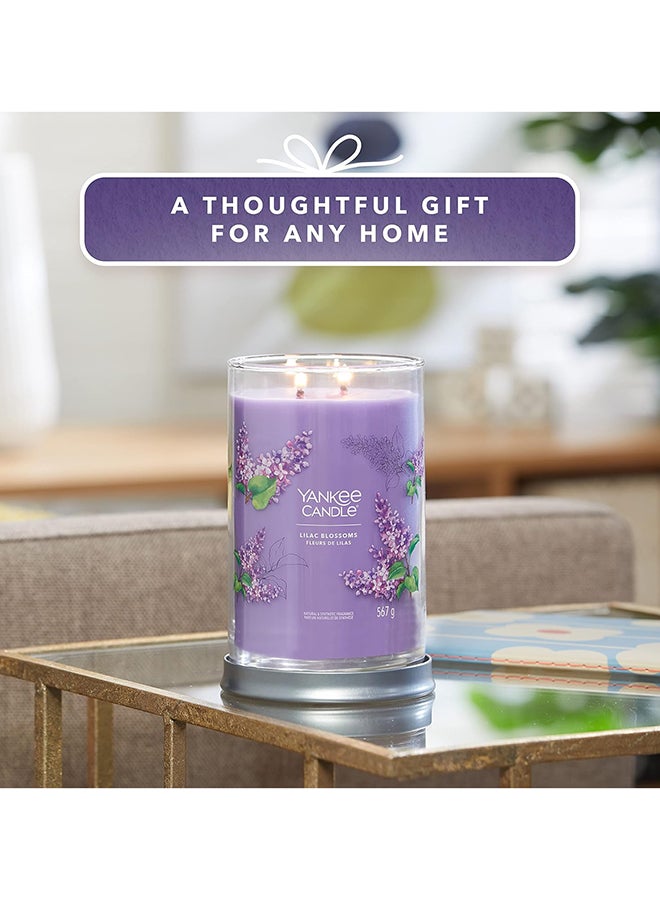 YANKEE CANDLE شمعة يانكي كاندل المعطرة | شمعة ليلك بلوسوم الكبيرة مع فتيلين | شمعة مصنوعة من مزيج شمع الصويا تحترق لفترة طويلة | هدايا مثالية للنساء - Image 3