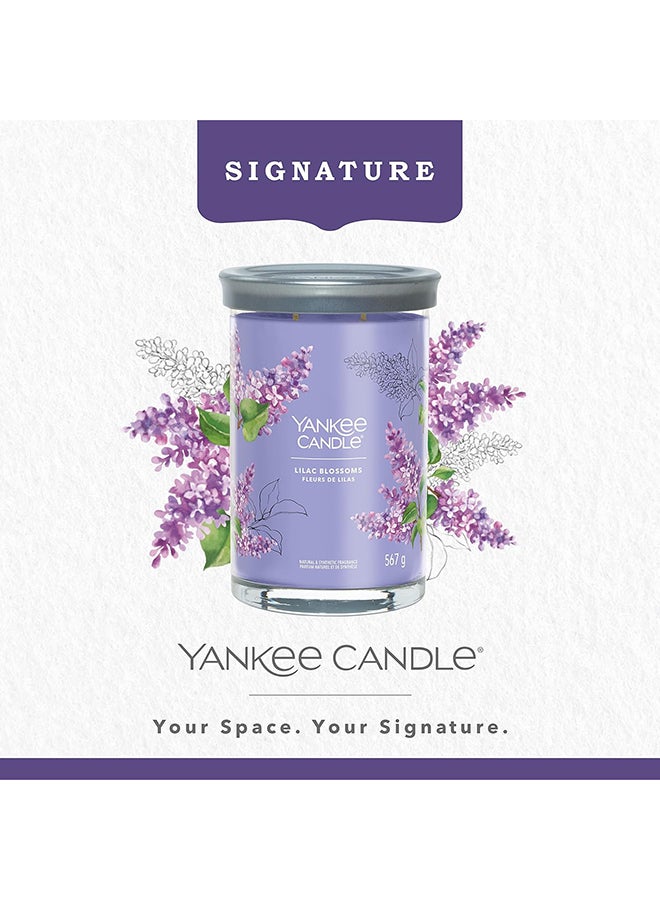 YANKEE CANDLE شمعة يانكي كاندل المعطرة | شمعة ليلك بلوسوم الكبيرة مع فتيلين | شمعة مصنوعة من مزيج شمع الصويا تحترق لفترة طويلة | هدايا مثالية للنساء - Image 2