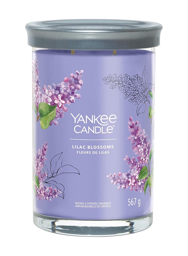 YANKEE CANDLE شمعة يانكي كاندل المعطرة | شمعة ليلك بلوسوم الكبيرة مع فتيلين | شمعة مصنوعة من مزيج شمع الصويا تحترق لفترة طويلة | هدايا مثالية للنساء - Image 1