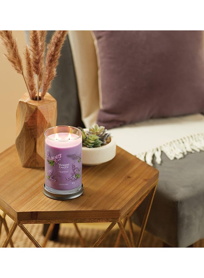YANKEE CANDLE شمعة يانكي كاندل المعطرة | شمعة ليلك بلوسوم الكبيرة مع فتيلين | شمعة مصنوعة من مزيج شمع الصويا تحترق لفترة طويلة | هدايا مثالية للنساء - Image 4
