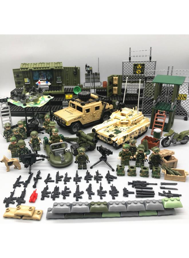 Military Fire Wire Fighter Thunder Command Institute Men's Armored Vehicle Military Special Forces Minifigures Dolls Assembled Toys Building Blocks-Color:24 Types Of Special Forces + Hummer Truck  - Image 4