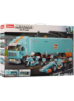 Sluban Racing Team Series Racing Car Transporter Building Blocks 1044 Pcs With 9 Mini Figures For Age 6+  - Image 2
