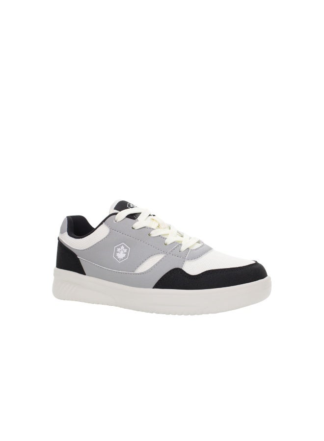 LUMBERJACK حذاء رياضي كاجوال للنساء من لامبرجاك - رمادي وأسود وأبيض بشبكة - حذاء مريح خفيف الوزن للمشي - Image 1