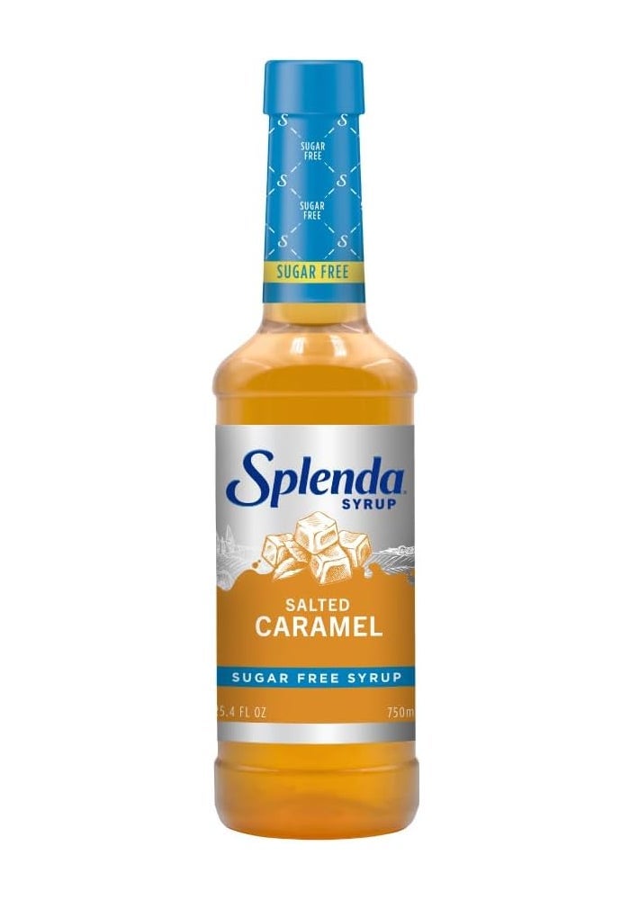 Splenda Coffee Syrup, Salted Caramel Flavor, Sugar Free Liquid Syrup for Drinks, 750 ml Bottle - Image 1