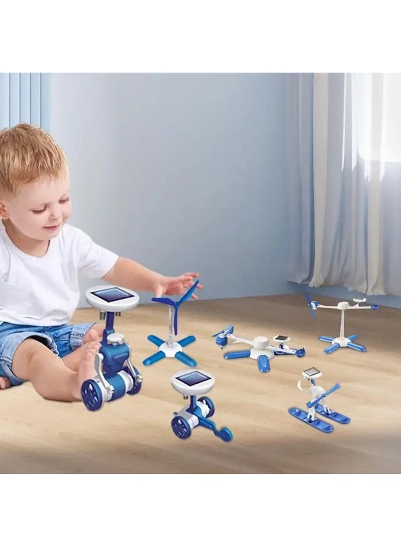 Huitich 6-in-1 Solar Powered Robot Kit – Blue - Image 3