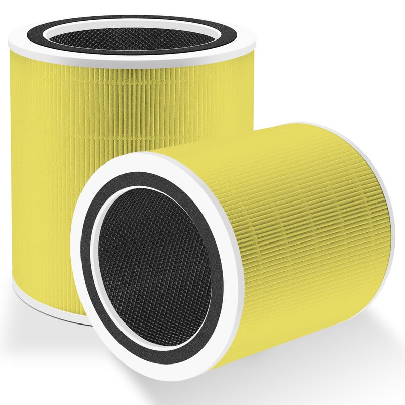 Core 400S Pet Care Replacement Filter for LEVOIT Core 400S Smart WiFi Air Purifier Funmit 3in1 H13 True HEPA Replacement Filter Part  Core 400SRFPA LRFC401YUS Yellow 2 Pack