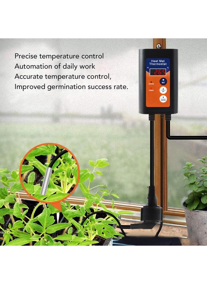 Arabest - Heat Mat Thermostat LED 1000W Fahrenheit Celsius Switchable Digital Temperature Controller For Seed Germination EU Plug 230V - Image 1